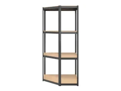 Outlet Estante canto 4 prateleiras derivados de madeira/aço antracite PT609351 Cinza antracite