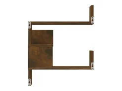 Prateleira*vidaxl Estante canto 2pcs 40x40x50cm derivados madeira carvalho fumado Castanho