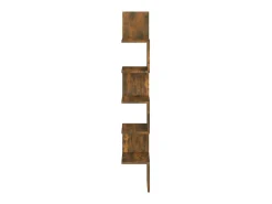 Prateleira| Estante canto 20x20x127,5 cm derivados madeira carvalho fumado PT192685 Castanho