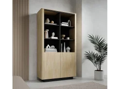 Estante, carvalho cremona, 113,2 x 190,1 x 38,1 cm^ Vitrina