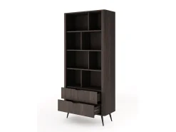 Estante, carvalho Dunin combinado com preto, 88,2 x 193,8 x 38 cm^ Vitrina