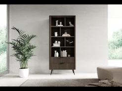 Estante, carvalho Dunin combinado com preto, 88,2 x 193,8 x 38 cm^ Vitrina
