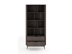 Estante, carvalho Dunin combinado com preto, 88,2 x 193,8 x 38 cm^ Vitrina
