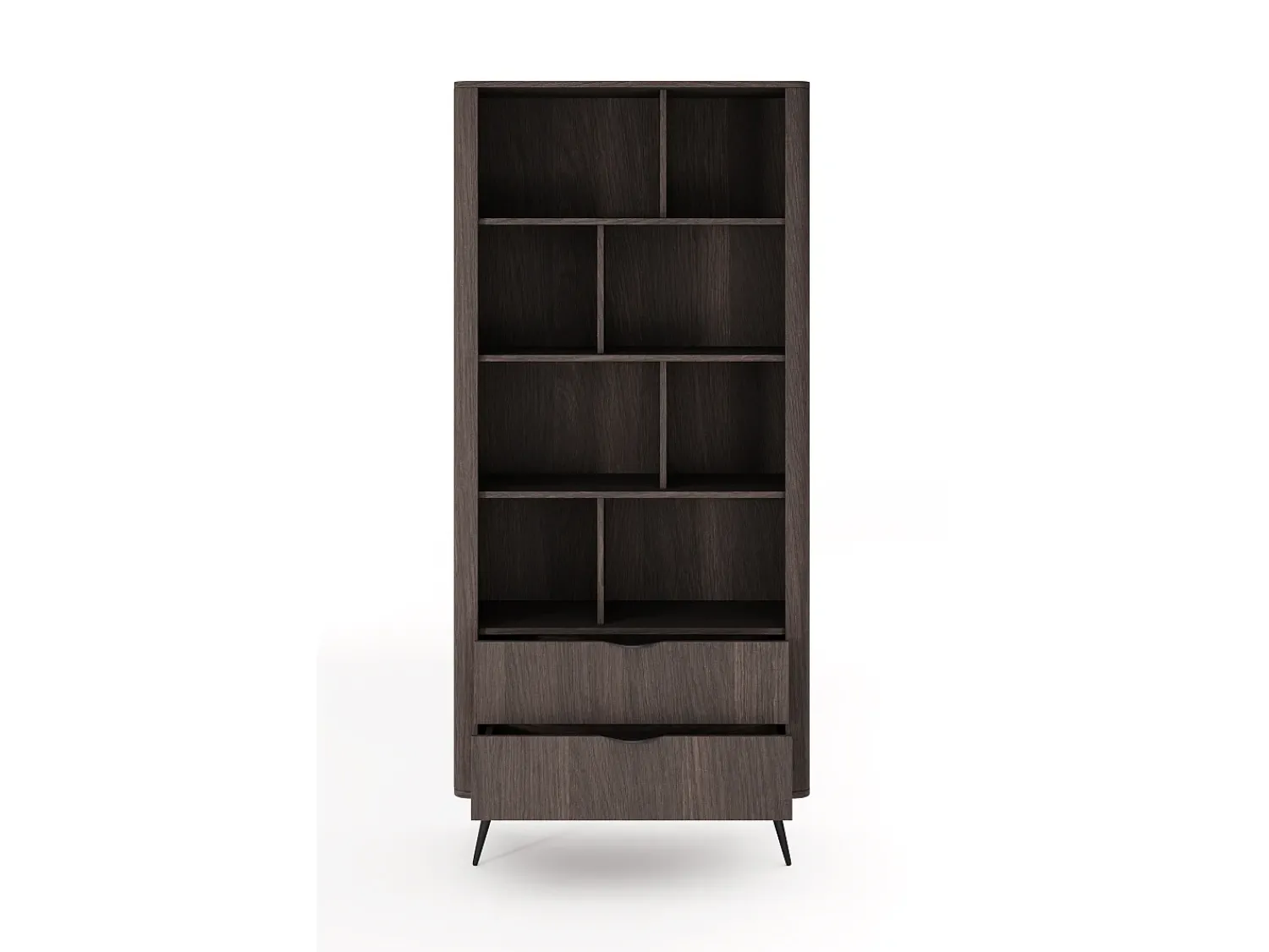 Estante, carvalho Dunin combinado com preto, 88,2 x 193,8 x 38 cm^ Vitrina