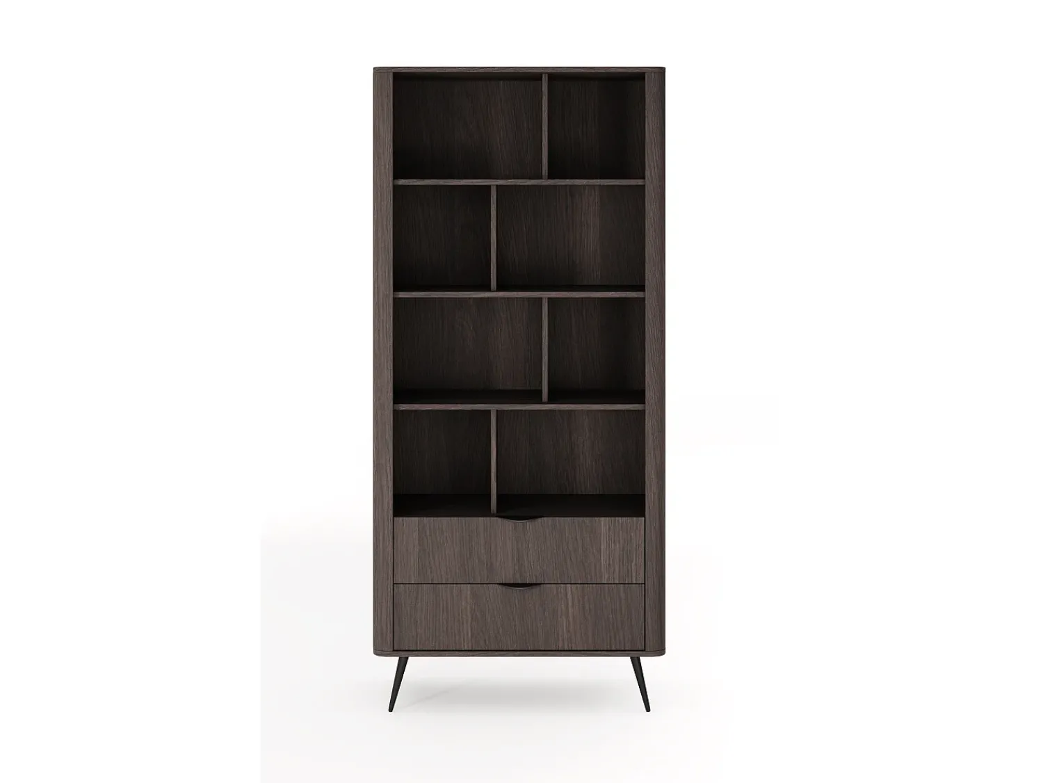 Estante, carvalho Dunin combinado com preto, 88,2 x 193,8 x 38 cm^ Vitrina