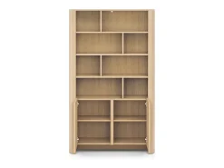 Estante, Carvalho Vicenza, 103 x 39 x 160 cm | Móveis modernos com cantos arredondados^ Biblioteca