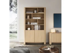 Estante, Carvalho Vicenza, 103 x 39 x 160 cm | Móveis modernos com cantos arredondados^ Biblioteca