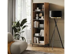 Prateleira|Vicco Estante carvalho viking 60x40x180 eliza Natural escuro