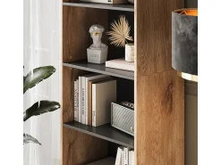 Prateleira|Vicco Estante carvalho viking 60x40x180 eliza Natural escuro