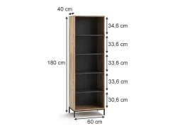 Prateleira|Vicco Estante carvalho viking 60x40x180 eliza Natural escuro