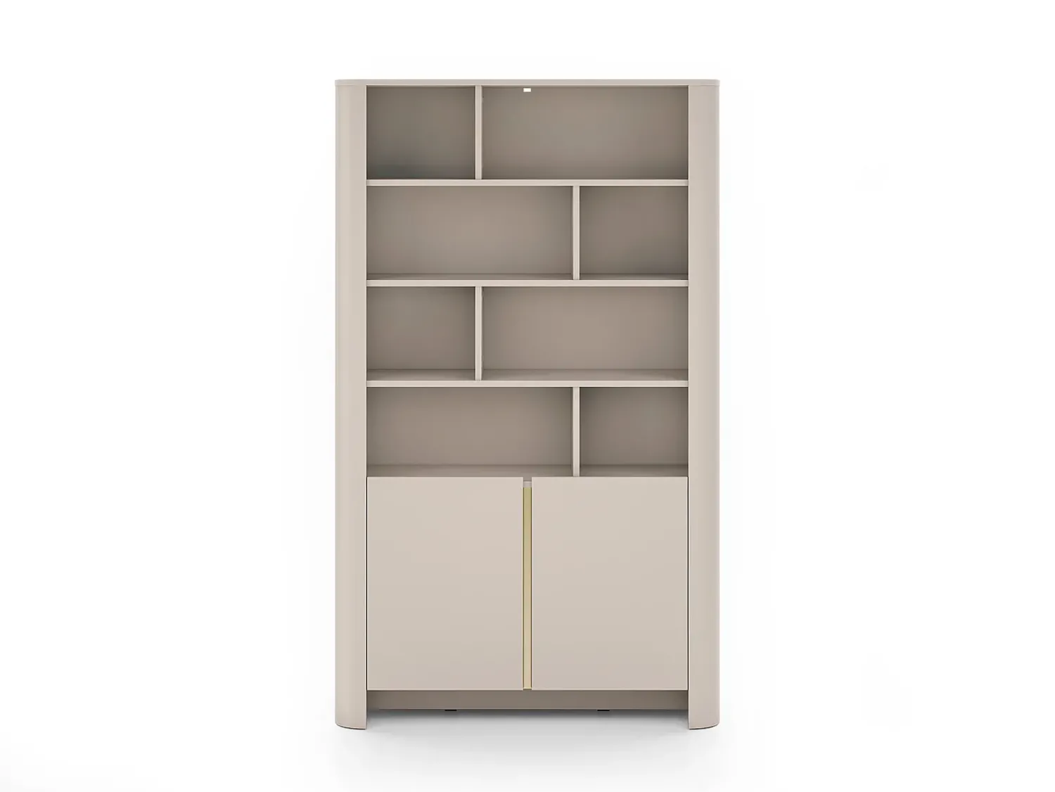 Biblioteca| Estante, Caxemira, 103 x 39 x 160 cm | Móveis modernos com cantos arredondados Bege