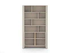 Biblioteca| Estante, Caxemira, 103 x 39 x 160 cm | Móveis modernos com cantos arredondados Bege