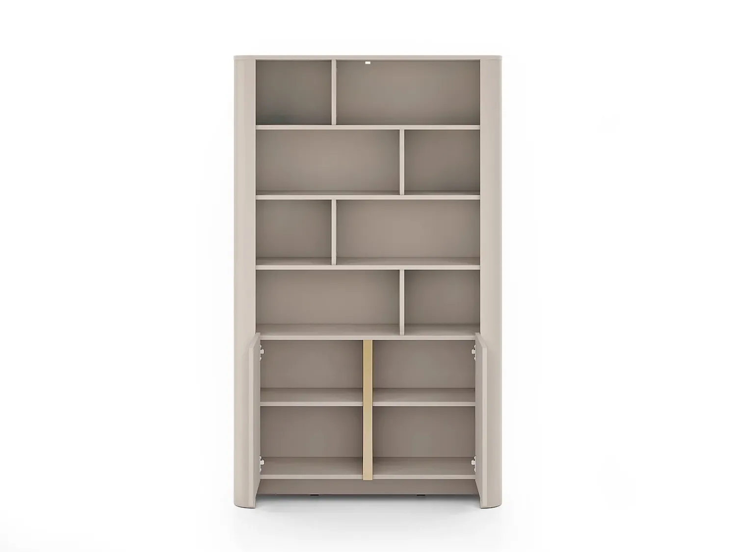 Biblioteca| Estante, Caxemira, 103 x 39 x 160 cm | Móveis modernos com cantos arredondados Bege