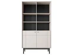 New Estante: Caxemira, pés pretos, 103,5 x 184,6 x 39 cm Bege