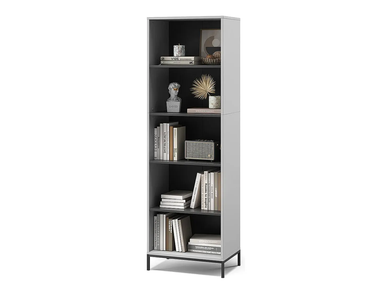 Prateleira*Vicco Estante cinza 60x40x180 eliza Cinzento