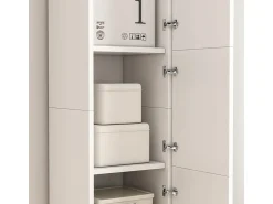 Clearance ESTANTE COLUNA BRANCA MODERNA DE PÉ ALTA 3 PORTAS 170 cm ARMÁRIO COM FECHADURA Branco