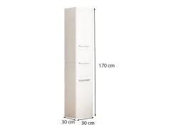 Clearance ESTANTE COLUNA BRANCA MODERNA DE PÉ ALTA 3 PORTAS 170 cm ARMÁRIO COM FECHADURA Branco