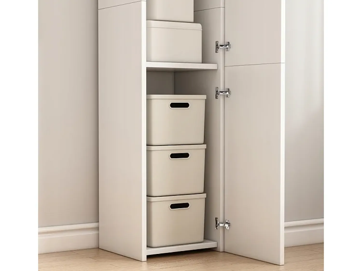 Clearance ESTANTE COLUNA BRANCA MODERNA DE PÉ ALTA 3 PORTAS 170 cm ARMÁRIO COM FECHADURA Branco