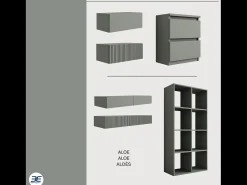 Biblioteca| Estante com 8 compartimentos – Cor: Aloé – 147 × 74 × 30 cm, vertical ou horizontal Verde