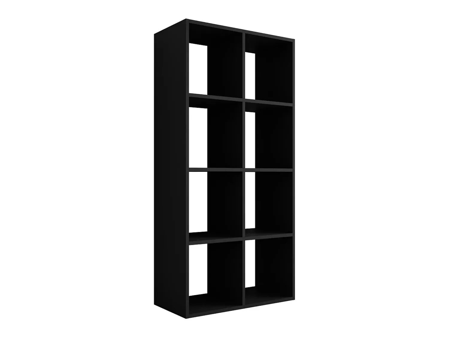 Biblioteca* Estante com 8 compartimentos – Cor: – 147 × 74 × 30 cm, vertical ou horizontal Preto