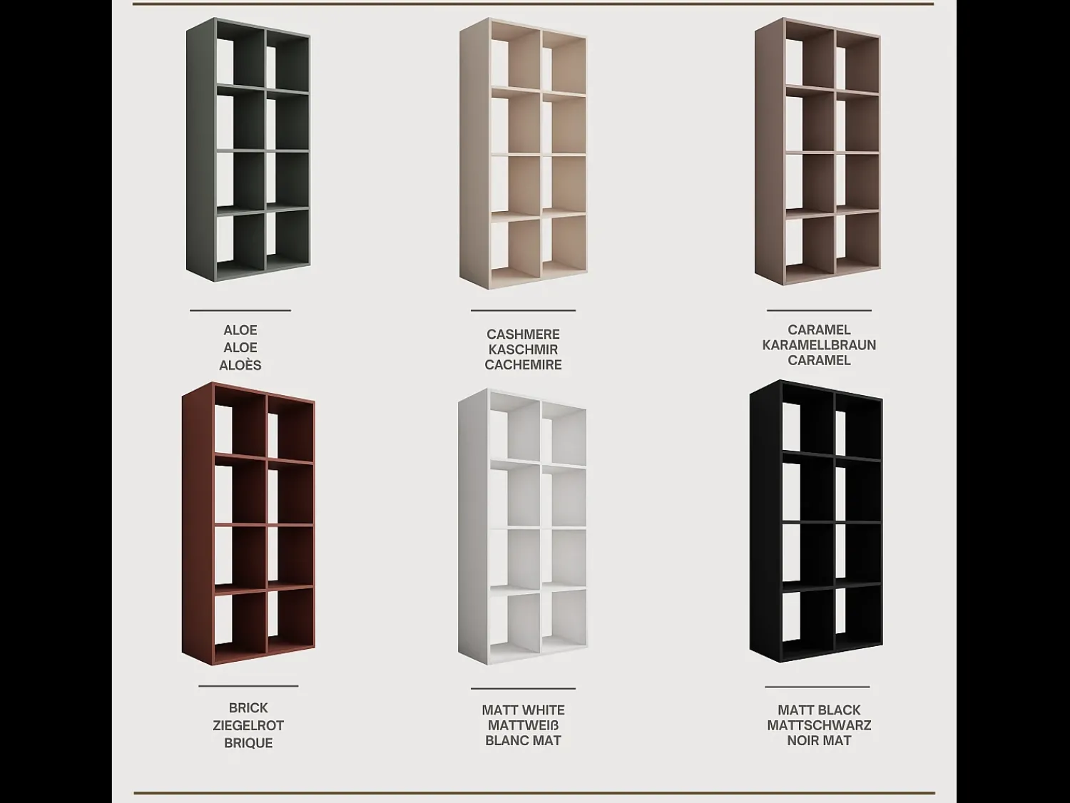 Biblioteca* Estante com 8 compartimentos – Cor: – 147 × 74 × 30 cm, vertical ou horizontal Preto