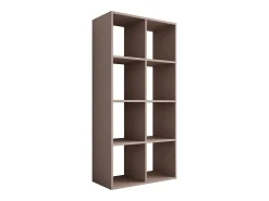 New Estante com 8 compartimentos – Cor: caramelo – 147 × 74 × 30 cm, vertical ou horizontal Castanho