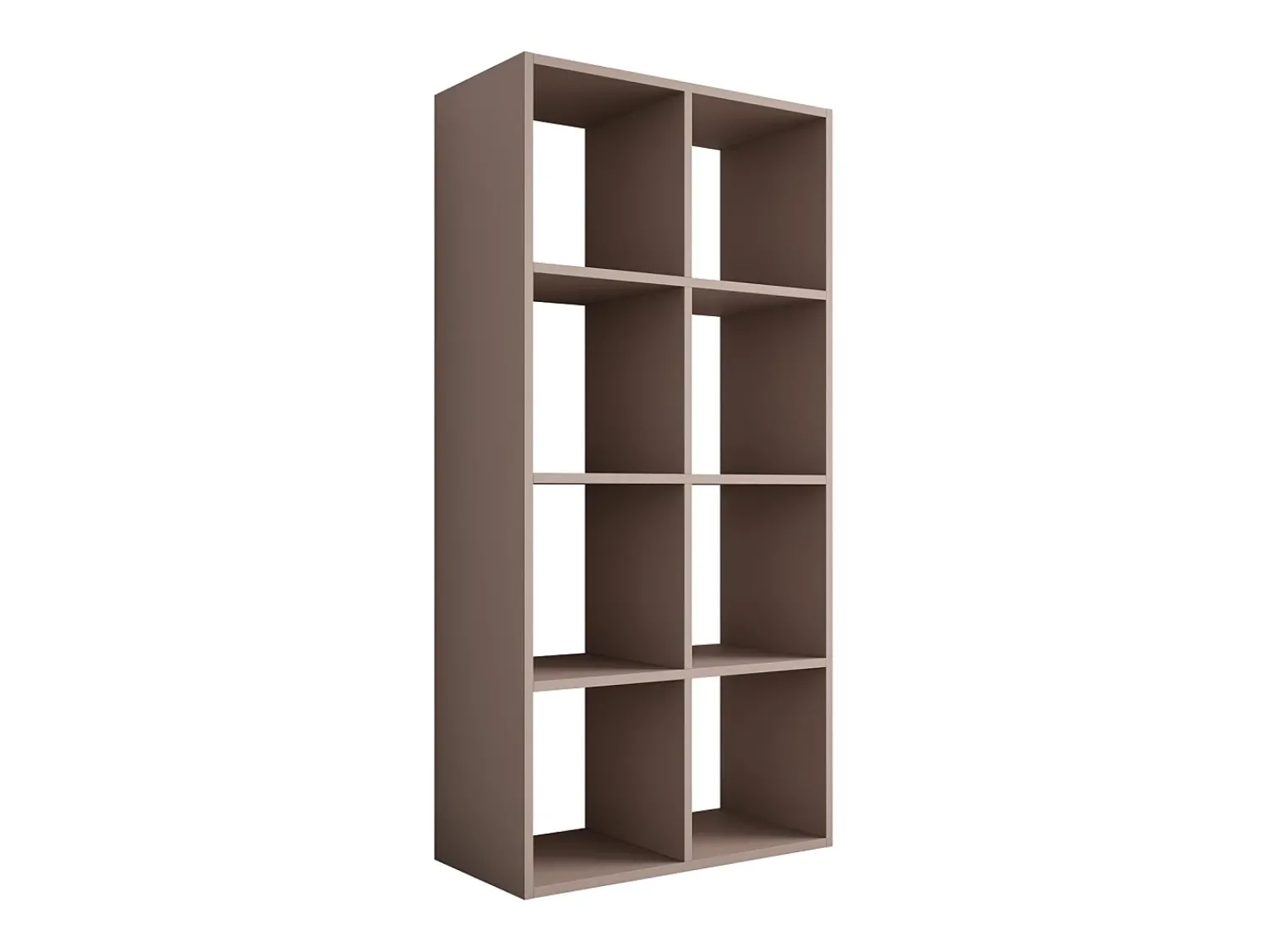 New Estante com 8 compartimentos – Cor: caramelo – 147 × 74 × 30 cm, vertical ou horizontal Castanho