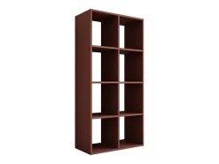 Estante com 8 compartimentos – Cor: Tijolo – 147 × 74 × 30 cm, vertical ou horizontal^ Biblioteca