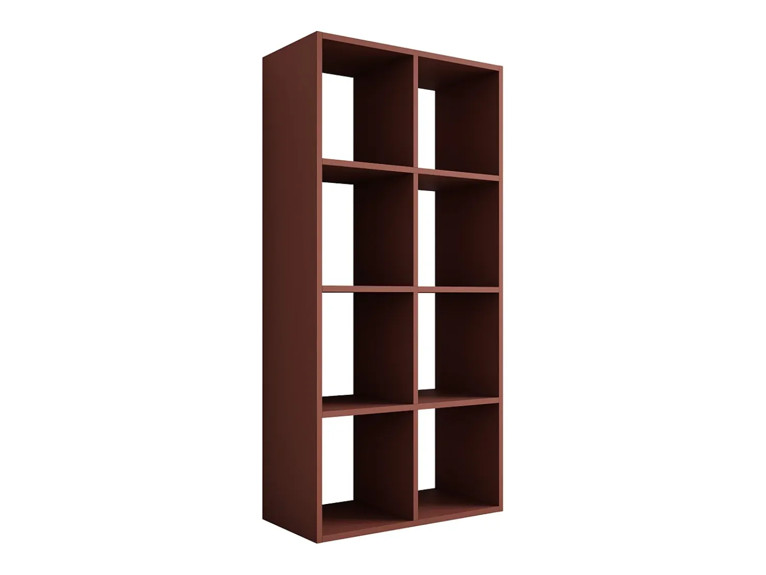 Estante com 8 compartimentos – Cor: Tijolo – 147 × 74 × 30 cm, vertical ou horizontal^ Biblioteca
