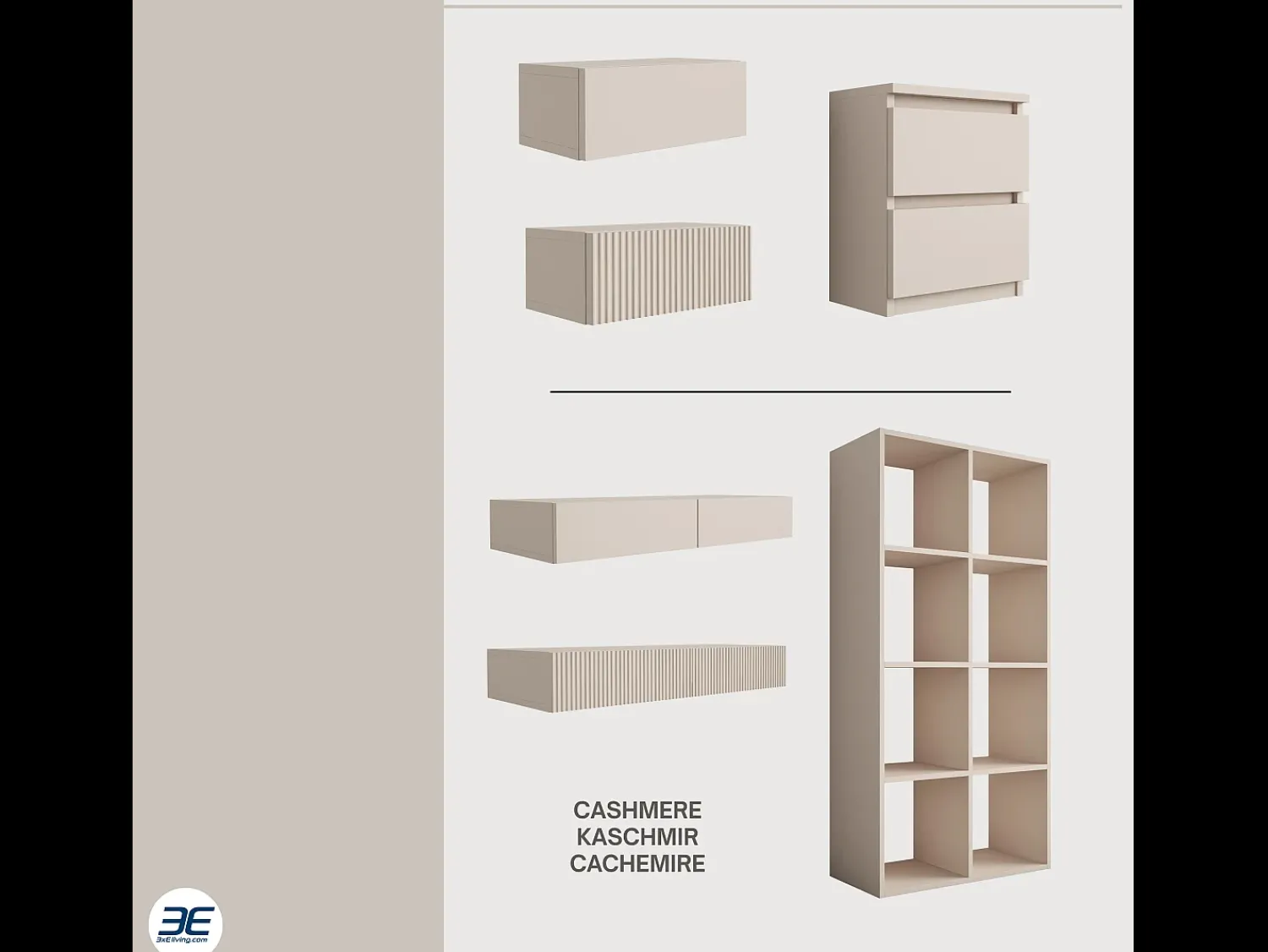Biblioteca* Estante com 8 compartimentos – Cor: Caxemira – 147 × 74 × 30 cm, vertical ou horizontal Bege