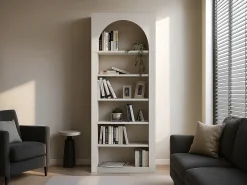 Biblioteca*Vente-unique Estante com 6 nichos - - CYMORA Bege