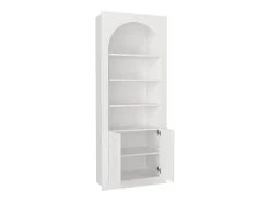 Biblioteca*Vente-unique Estante com 4 nichos e 2 portas - - CYMORA Branco