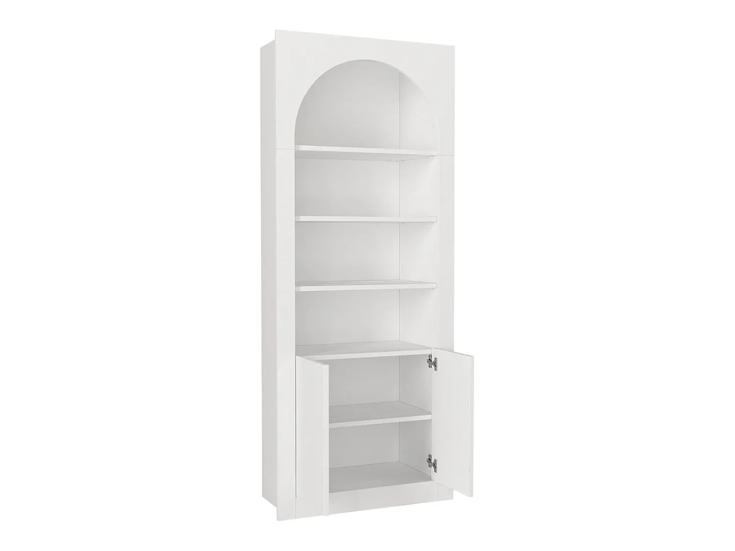 Biblioteca*Vente-unique Estante com 4 nichos e 2 portas - - CYMORA Branco