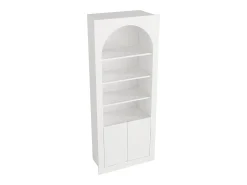 Biblioteca*Vente-unique Estante com 4 nichos e 2 portas - - CYMORA Branco