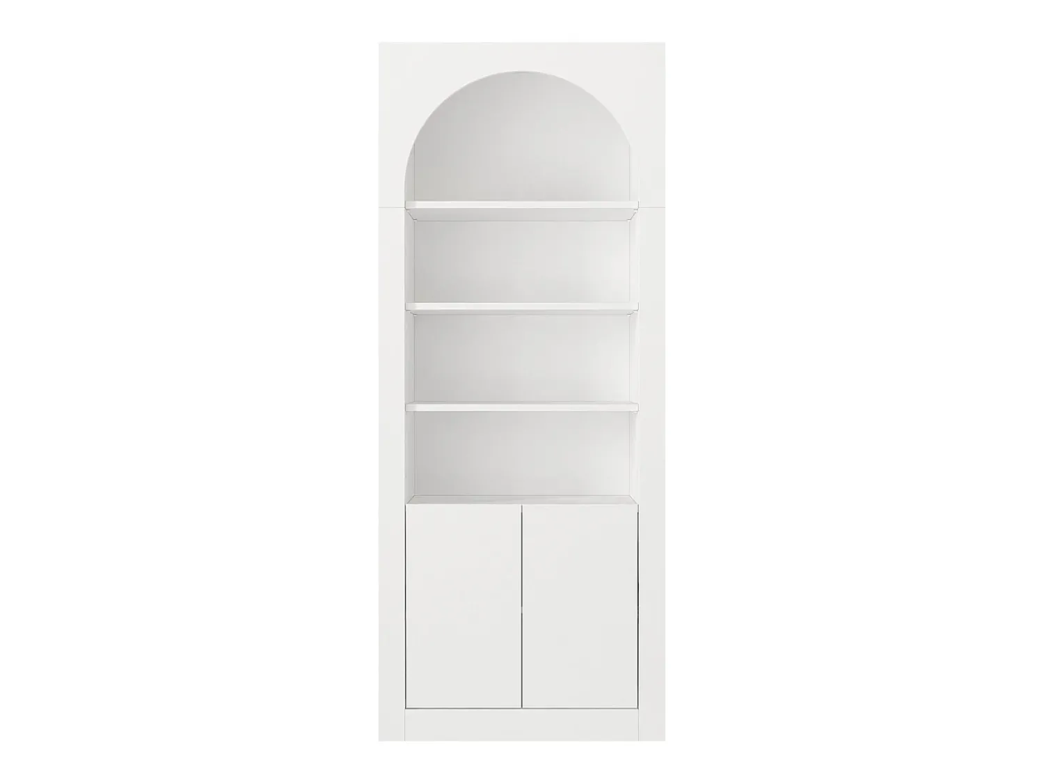 Biblioteca*Vente-unique Estante com 4 nichos e 2 portas - - CYMORA Branco