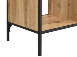 Prateleira|Vente-unique Estante com 9 nichos em MDF e aço natural e preto - LEMAVIA Natural claro