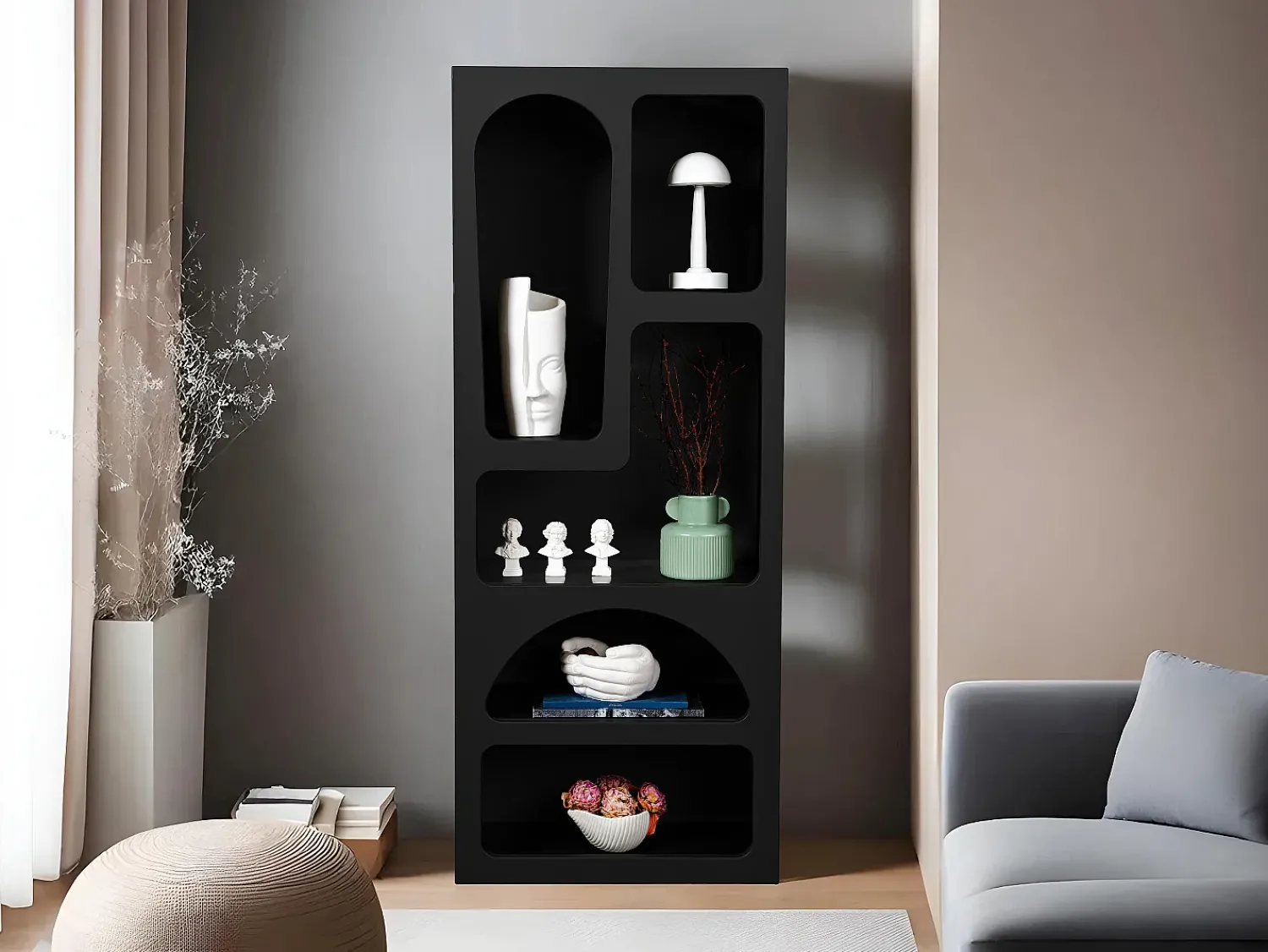 Vente-unique Estante com 5 nichos estilo contemporâneo - LUELA^ Prateleira