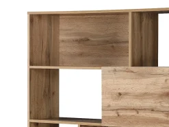 New Vente-unique Estante com 2 portas e 8 nichos - Cor natural clara - CEVANIA Natural claro