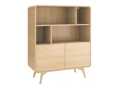 Biblioteca*Vente-unique Estante com 2 portas e 4 nichos - Natural - JALEMO Natural claro
