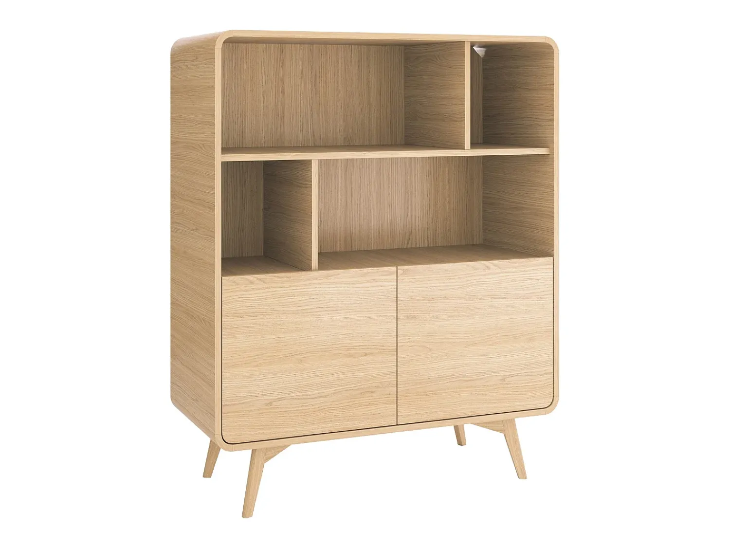 Biblioteca*Vente-unique Estante com 2 portas e 4 nichos - Natural - JALEMO Natural claro
