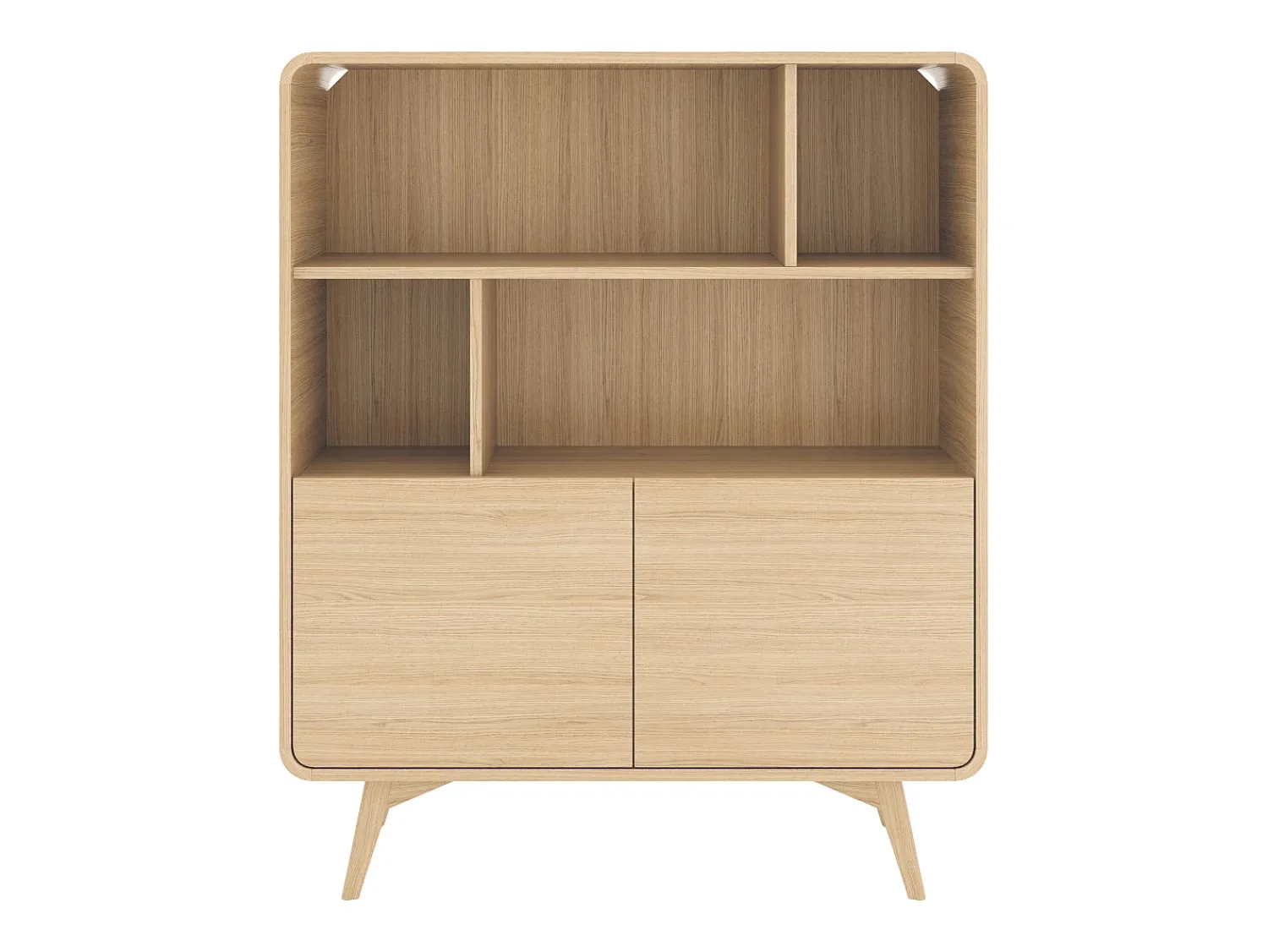 Biblioteca*Vente-unique Estante com 2 portas e 4 nichos - Natural - JALEMO Natural claro