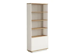Sale Vente-unique Estante com 2 portas e 4 nichos - Branca e natural - LOTULA Natural claro / Branco