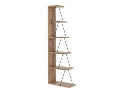 Vente-unique Estante com 5 prateleiras - Natural e preta - ENTREGA^ Biblioteca