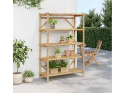 Estante com 5 prateleiras 100x40x150 cm bambu PT450664^ Prateleira
