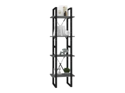 Vitrina|vidaxl Estante com 4 prateleiras 40x30x140 cm derivados madeira cinza Cinzento