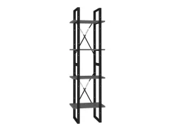 Vitrina|vidaxl Estante com 4 prateleiras 40x30x140 cm derivados madeira cinza Cinzento