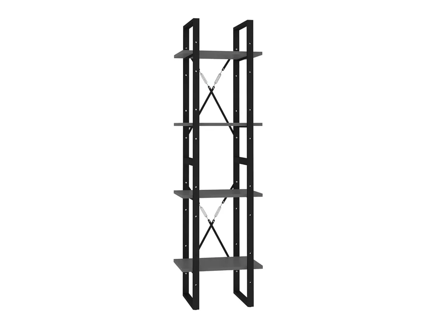Vitrina|vidaxl Estante com 4 prateleiras 40x30x140 cm derivados madeira cinza Cinzento