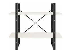 Vitrina*vidaxl Estante com 2 prateleiras 80x30x70 cm pinho maciço Branco