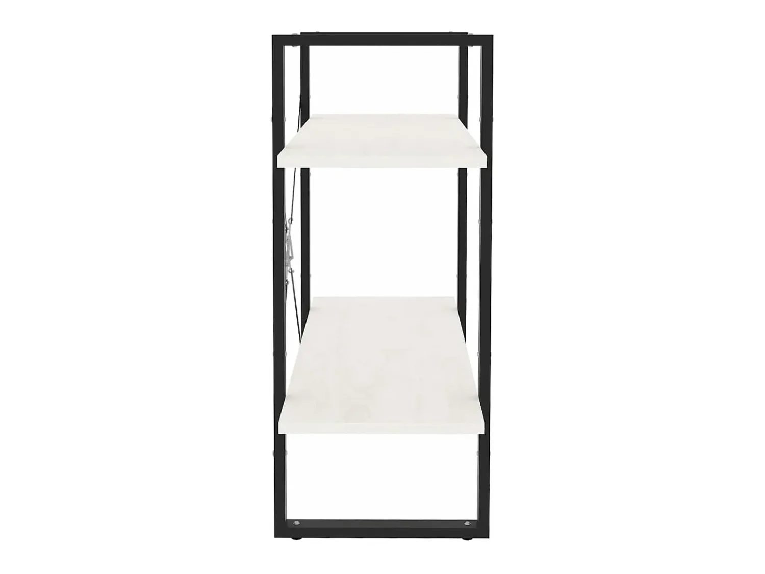 Vitrina*vidaxl Estante com 2 prateleiras 80x30x70 cm pinho maciço Branco