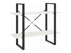 Vitrina*vidaxl Estante com 2 prateleiras 80x30x70 cm pinho maciço Branco